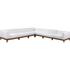 Meridian Rio Off White Water Resistant Fabric Outdoor Patio Modular Sectional