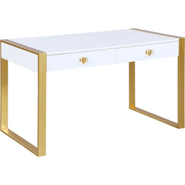Meridian Victoria White / Gold Desk/Console