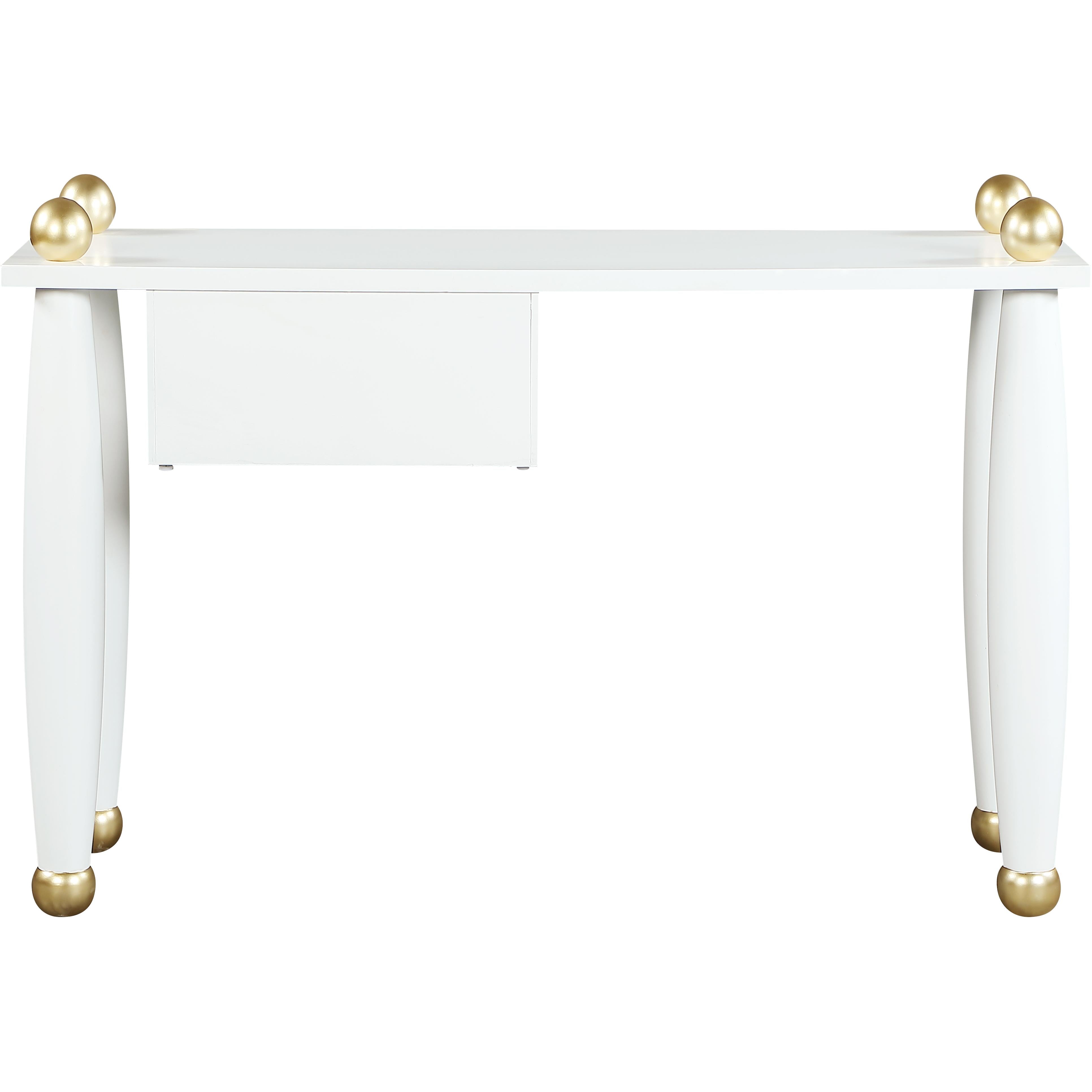 Meridian Etro White / Gold Desk/Console
