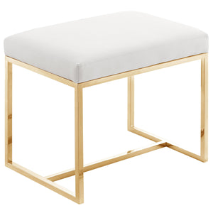 Meridian Monroe Gold Ottoman / Stool