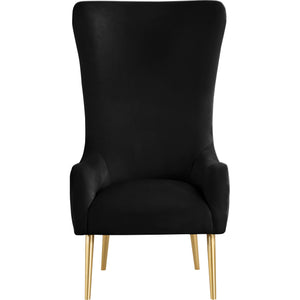 Meridian Alexander Black Velvet Accent Chair