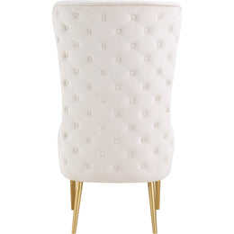 Meridian Alexander Cream Velvet Accent Chair