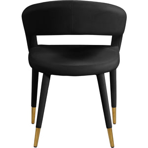 Meridian Destiny Black Velvet Dining Chair