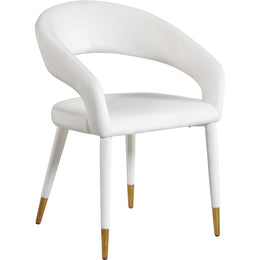 Meridian Destiny Cream Velvet Dining Chair