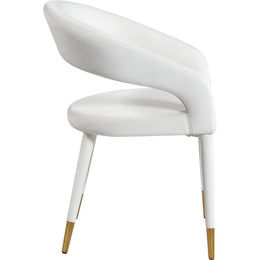 Meridian Destiny Cream Velvet Dining Chair