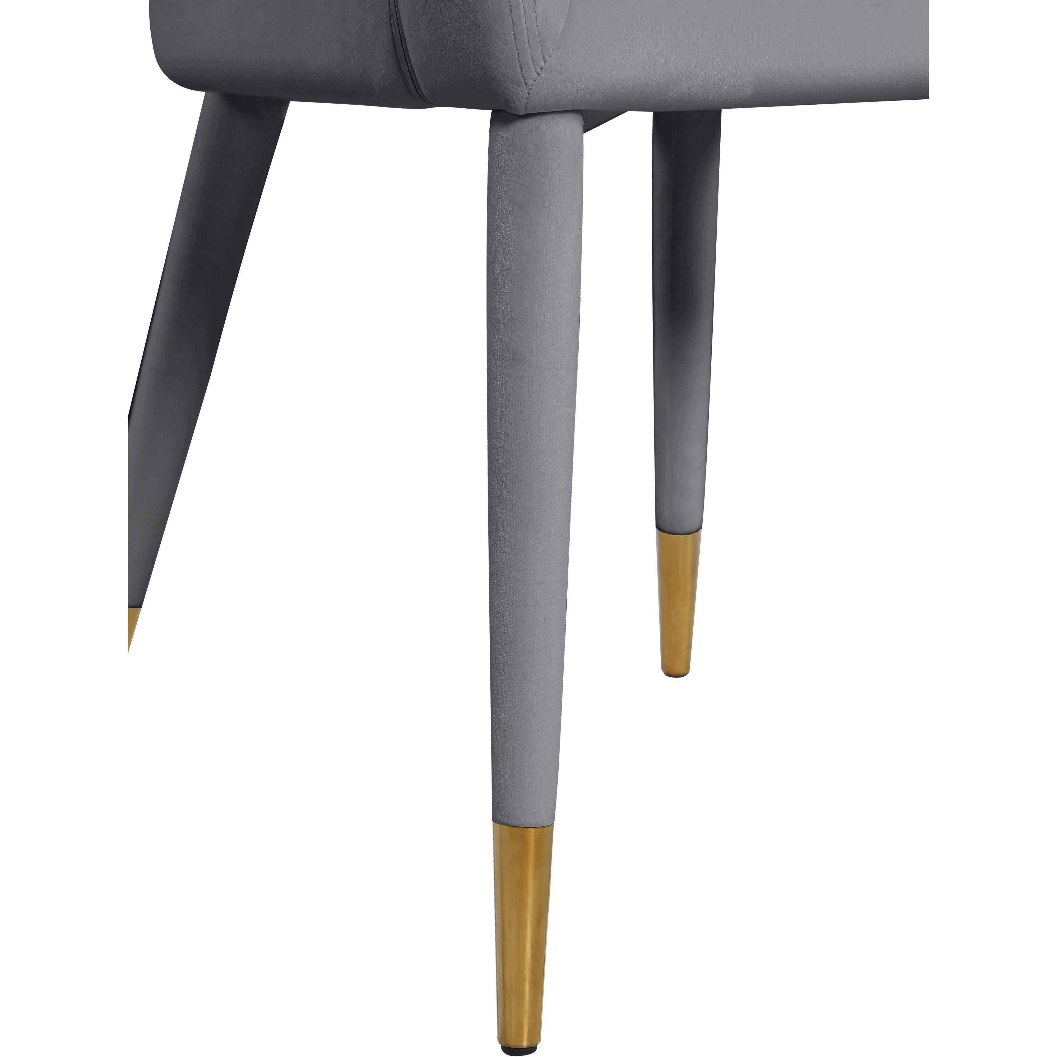 Meridian Destiny Grey Velvet Dining Chair