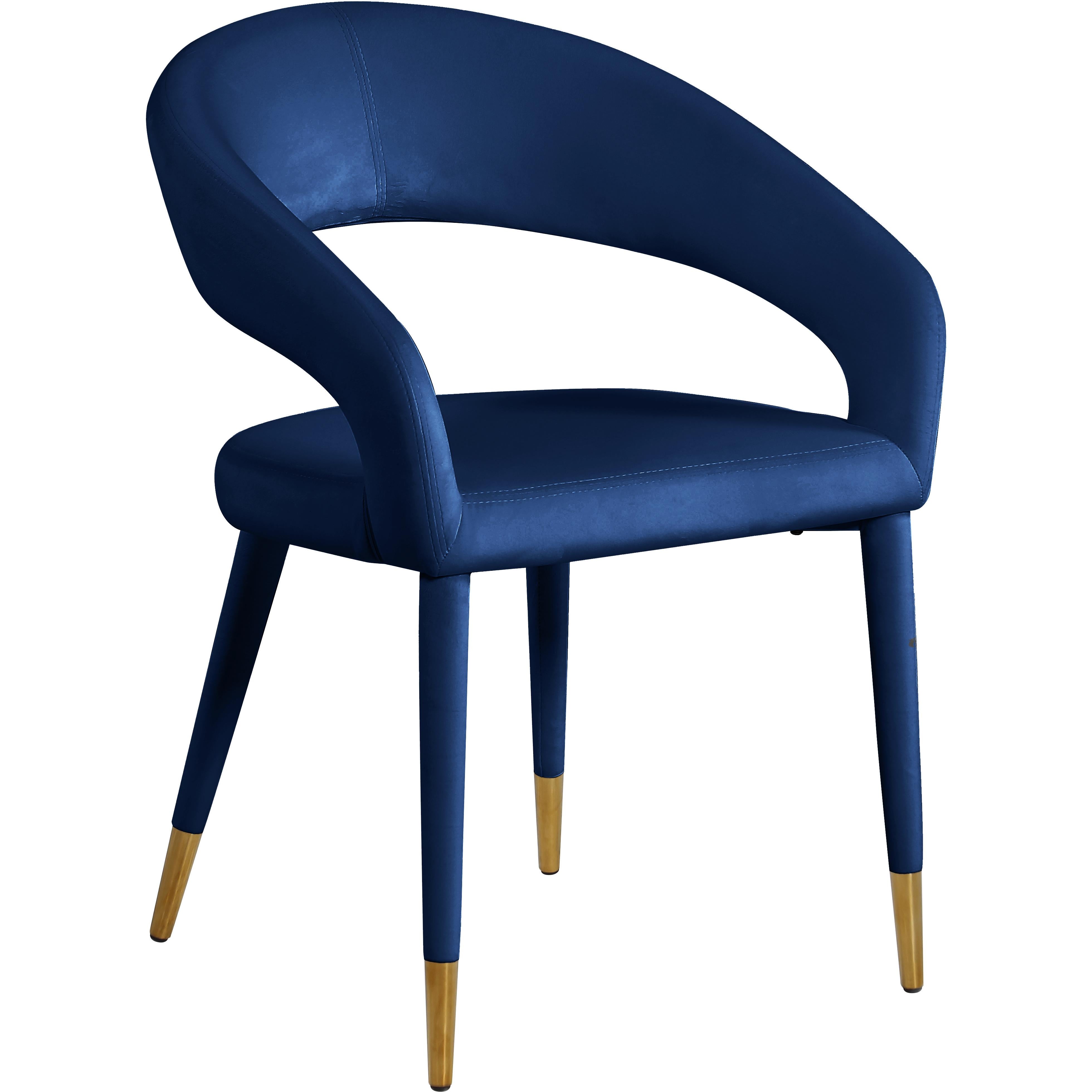 Meridian Destiny Navy Velvet Dining Chair