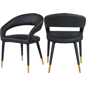 Meridian Destiny Black Vegan Leather Dining Chair