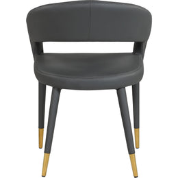 Meridian Destiny Grey Vegan Leather Dining Chair