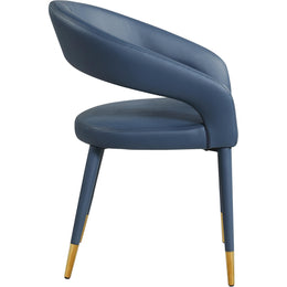 Meridian Destiny Navy Vegan Leather Dining Chair