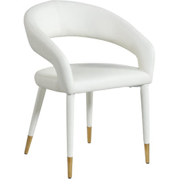 Meridian Destiny White Vegan Leather Dining Chair