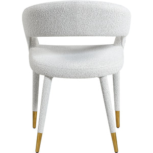 Meridian Destiny Cream Boucle Fabric Dining Chair