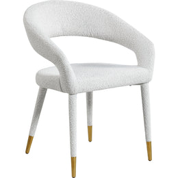 Meridian Destiny Cream Boucle Fabric Dining Chair