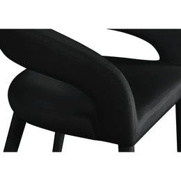 Meridian Destiny Black Velvet Stool