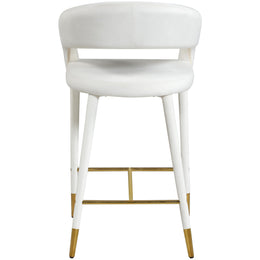 Meridian Destiny Cream Velvet Stool