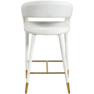 Meridian Destiny Cream Velvet Stool