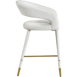 Meridian Destiny Cream Velvet Stool
