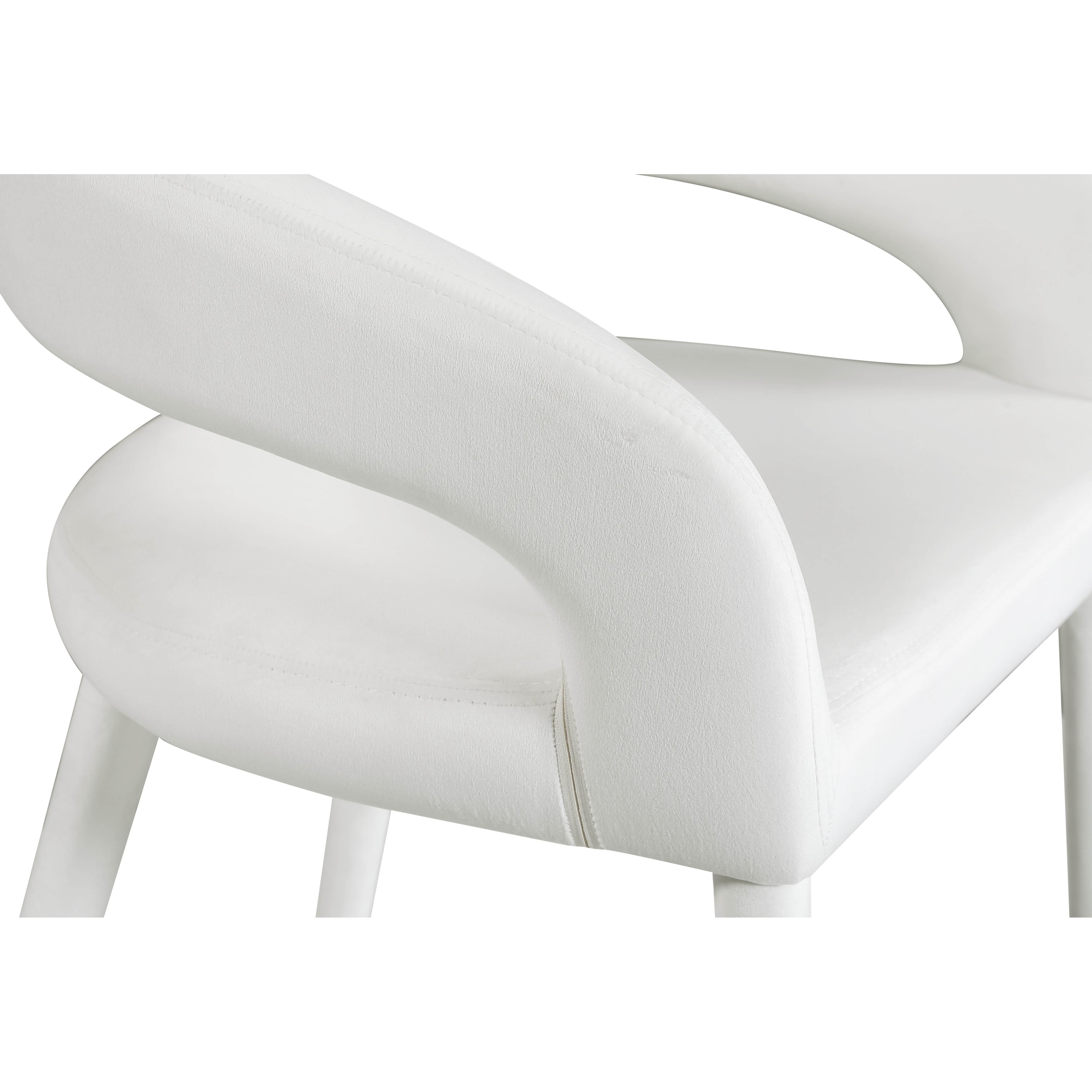 Meridian Destiny Cream Velvet Stool