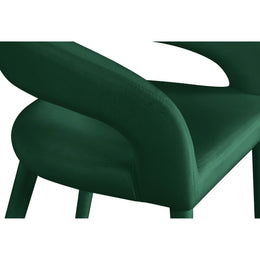 Meridian Destiny Green Velvet Stool