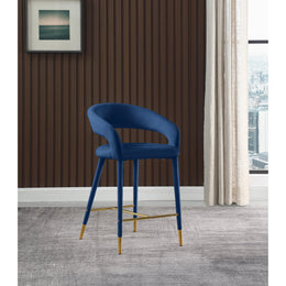 Meridian Destiny Navy Velvet Stool