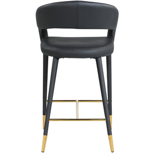 Meridian Destiny Black Vegan Leather Stool