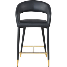 Meridian Destiny Black Vegan Leather Stool