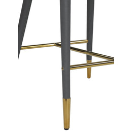 Meridian Destiny Grey Vegan Leather Stool