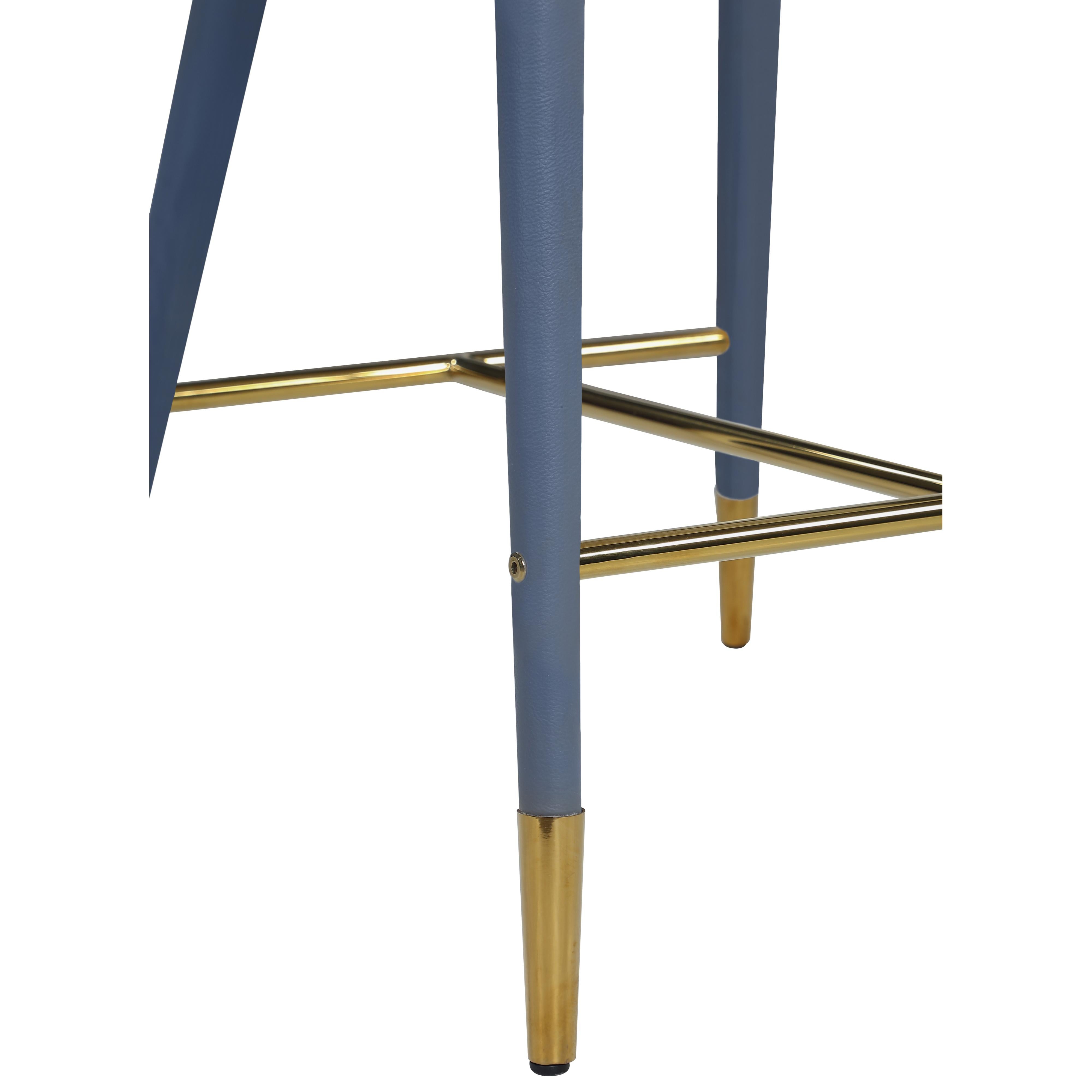 Meridian Destiny Navy Vegan Leather Stool