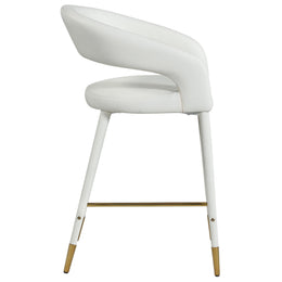Meridian Destiny White Vegan Leather Stool