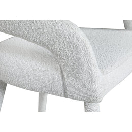 Meridian Destiny Cream Fabric Stool