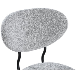 Meridian Allure Grey Boucle Fabric Dining Chair