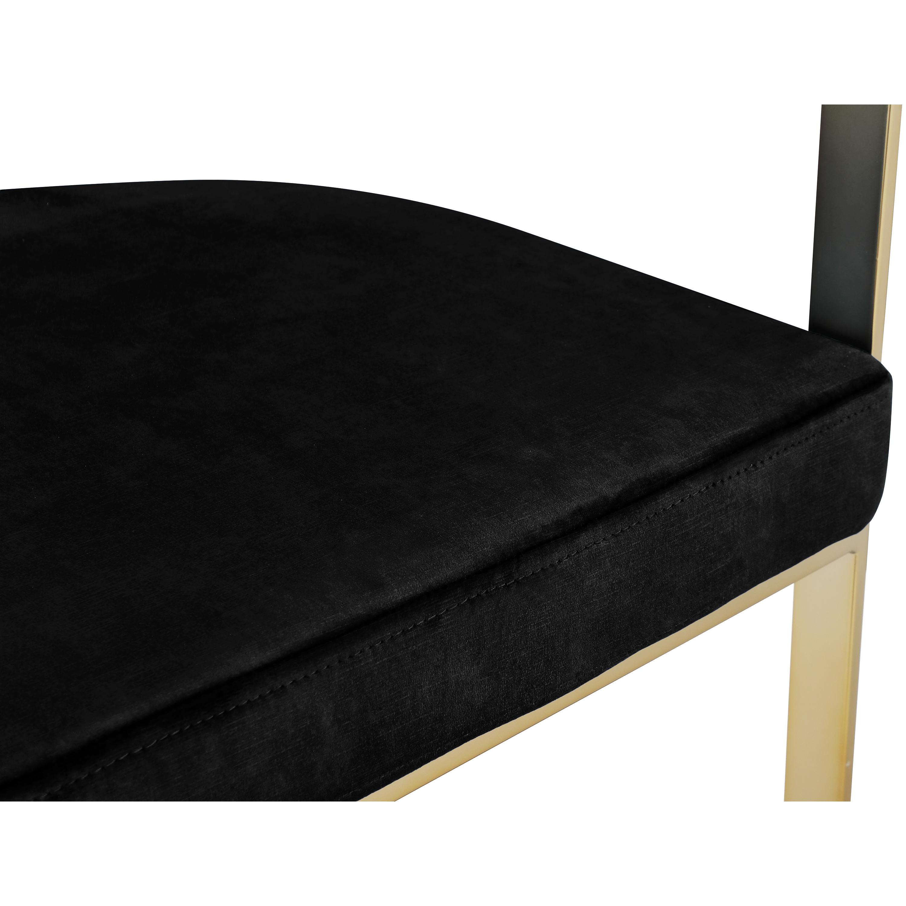 Meridian Marcello Black Velvet Dining Chair