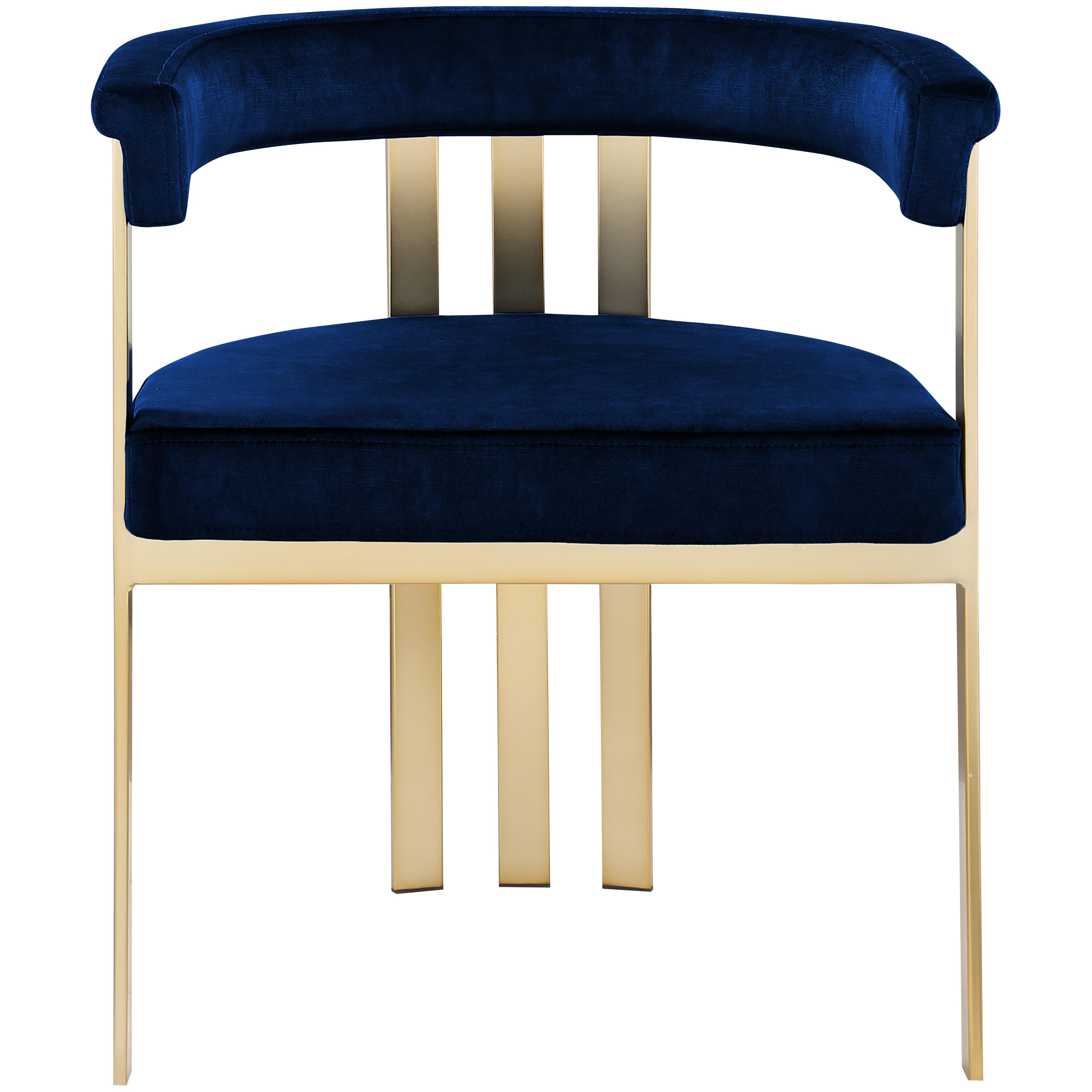 Meridian Marcello Navy Velvet Dining Chair