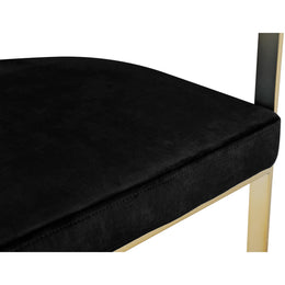 Meridian Marcello Black Velvet Counter Stool