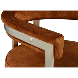 Meridian Marcello Cognac Velvet Counter Stool