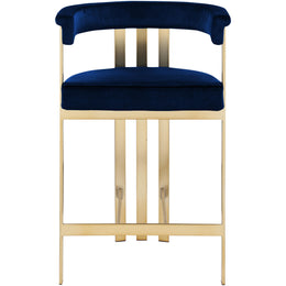 Meridian Marcello Navy Velvet Counter Stool