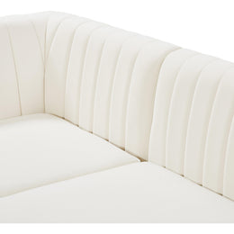 Meridian Alina Cream Velvet Corner Chair