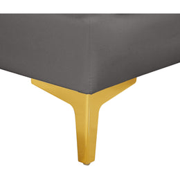 Meridian Alina Grey Velvet Corner Chair
