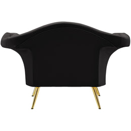Meridian Lips Black Velvet Chair