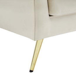 Meridian Lips Cream Velvet Chair