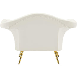 Meridian Lips Cream Velvet Chair
