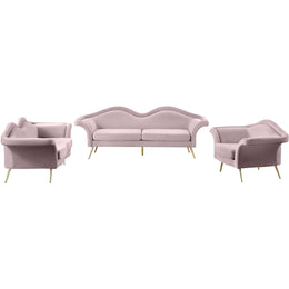 Meridian Lips Pink Velvet Chair
