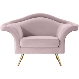 Meridian Lips Pink Velvet Chair