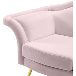 Meridian Lips Pink Velvet Chair