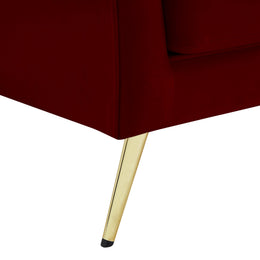 Meridian Lips Red Velvet Chair