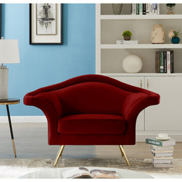 Meridian Lips Red Velvet Chair