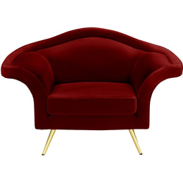 Meridian Lips Red Velvet Chair