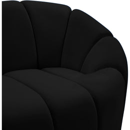 Meridian Elijah Black Velvet Chair