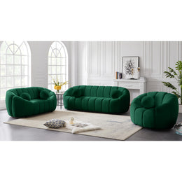 Meridian Elijah Green Velvet Chair