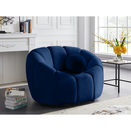 Meridian Elijah Navy Velvet Chair